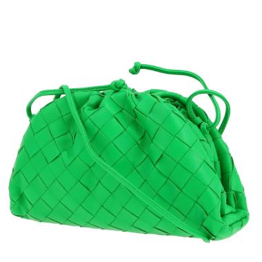 Sac bandoulière Bottega Veneta  Pouch mini  en cuir intrecciato vert