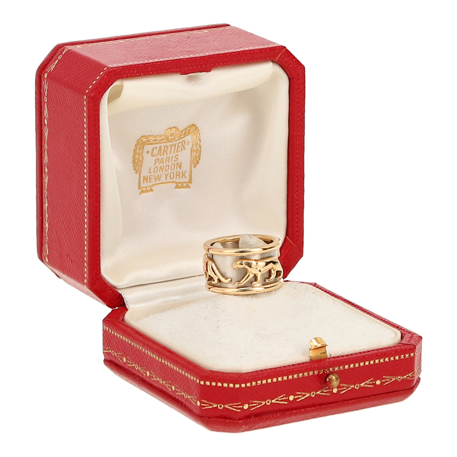 Bague Cartier  en or jaune et or blanc - Detail D2