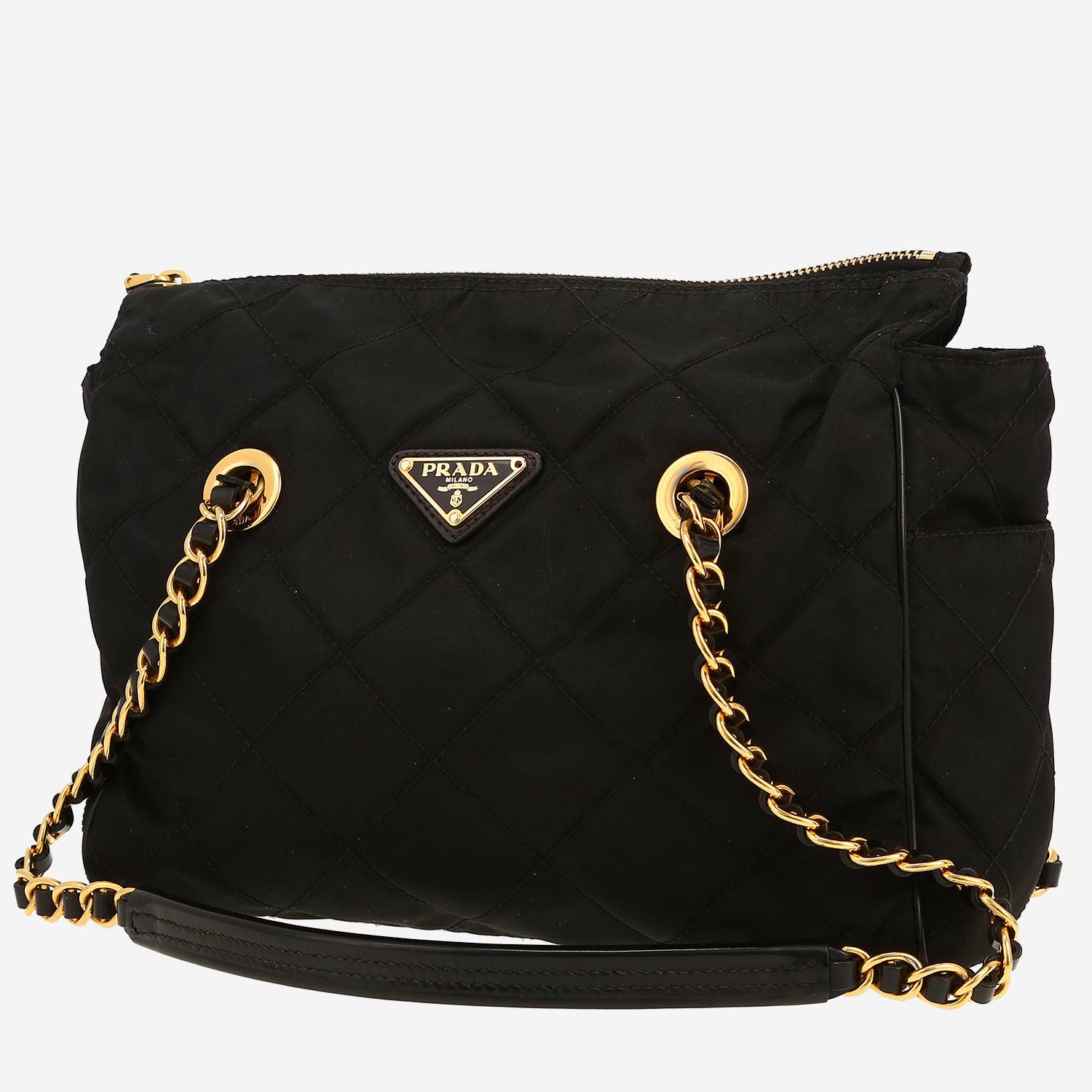 Sac à main Prada  Nylon en toile matelassée noire