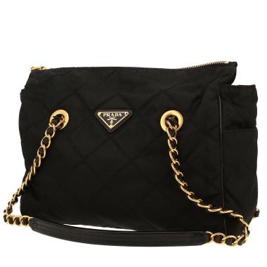 Sac à main Prada  Nylon en toile matelassée noire