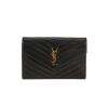 Saint Laurent  Cassandre shoulder bag  in black grained leather - 360 thumbnail
