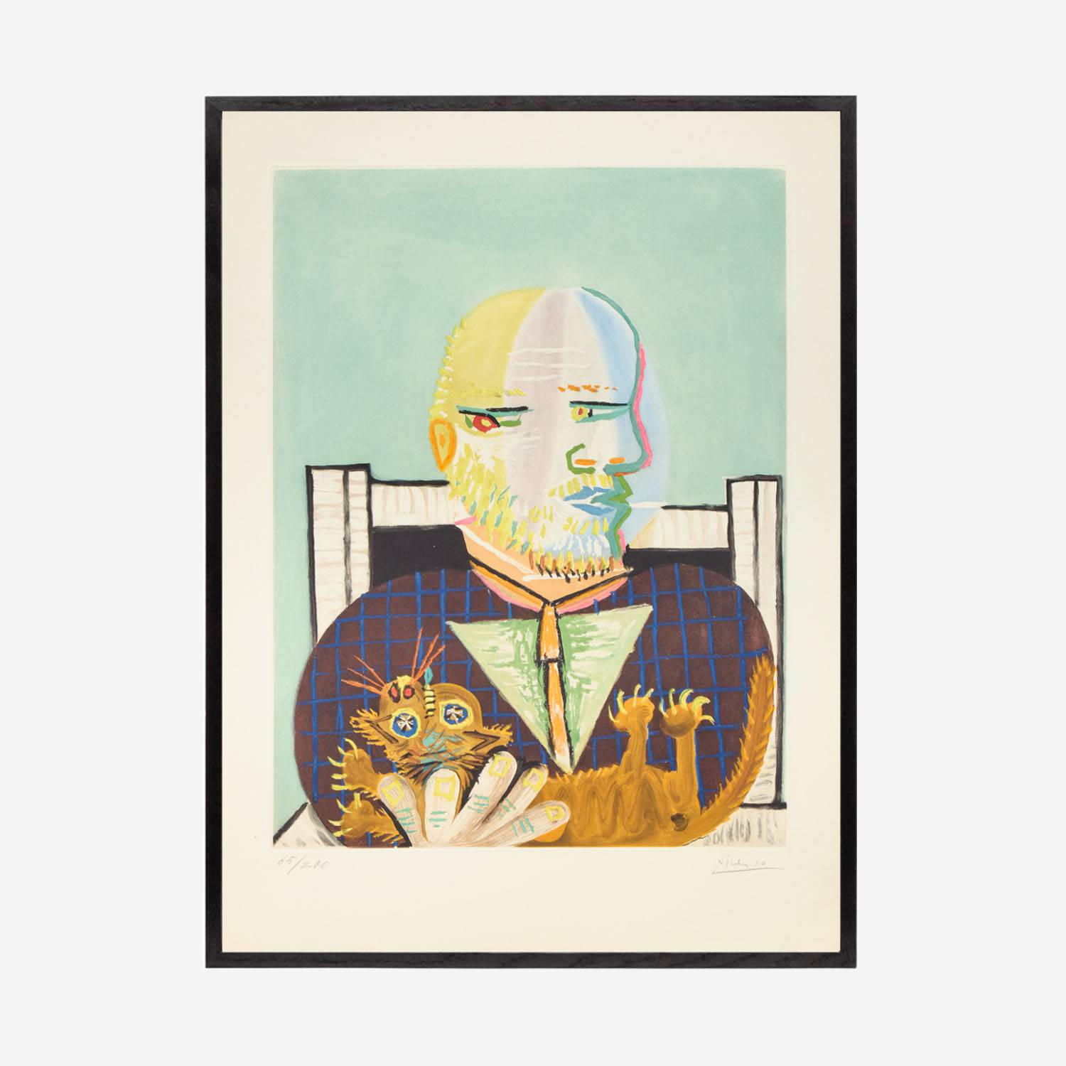 Pablo Picasso (1881-1973), Vollard et son chat - circa 1960