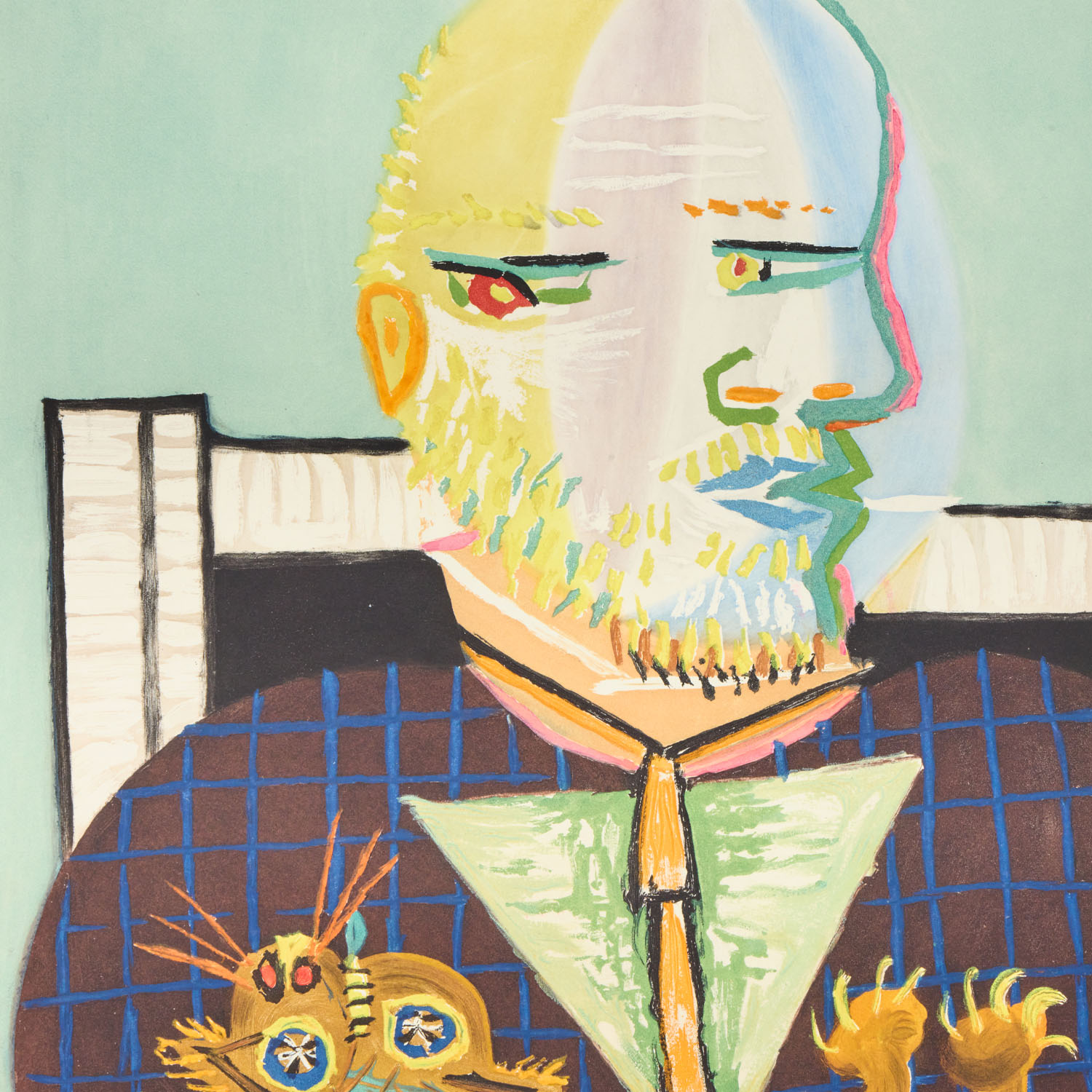 Pablo Picasso (1881-1973), Vollard et son chat - circa 1960