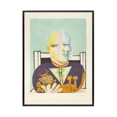 Pablo Picasso (1881-1973), Vollard et son chat - 1960