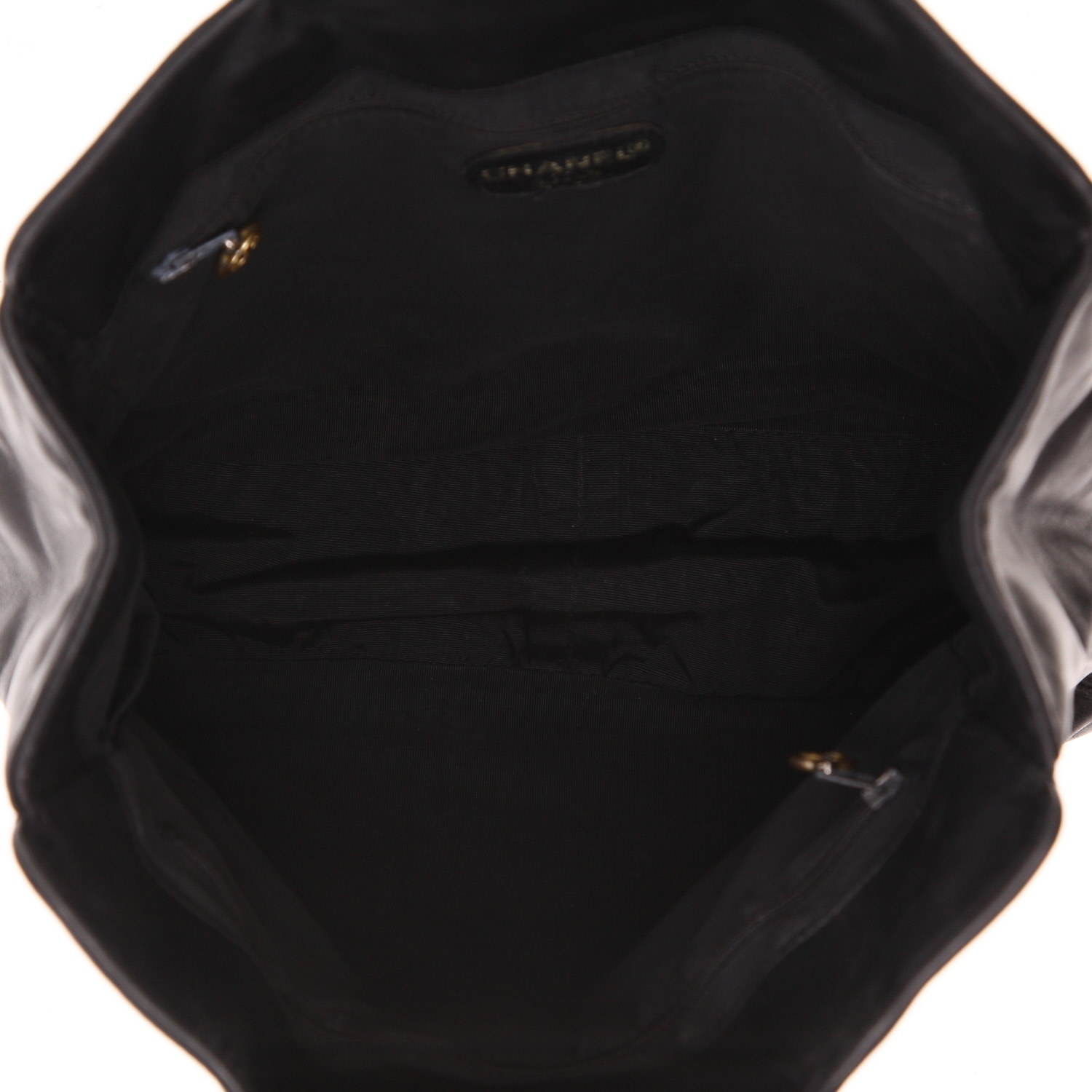 Bolso de mano Chanel  Vintage en cuero liso negro - Detail D3