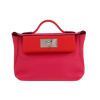 Hermès  24/24 mini  shoulder bag  in pink Evercolor leather  and red Swift leather - 360 thumbnail