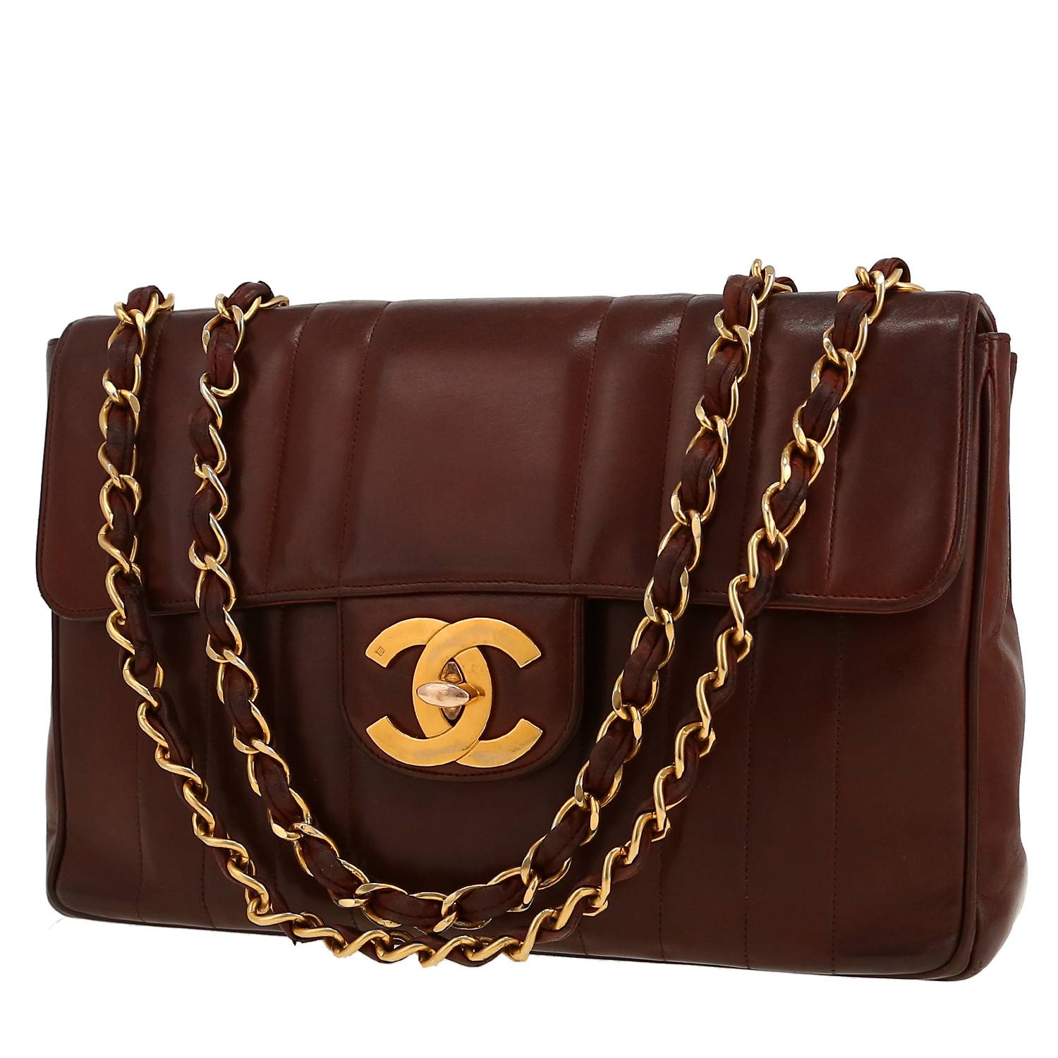 Borsa a tracolla Chanel  Timeless Vintage in pelle trapuntata marrone - 00pp