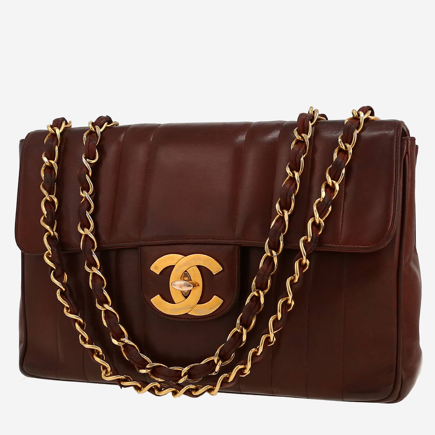 Chanel  Timeless Vintage shoulder bag  in brown quilted leather