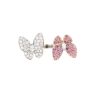 Bague Van Cleef 
Arpels Deux Papillons Entre Les Doigts en or blanc, or rose, diamants et saphirs roses - 360 thumbnail