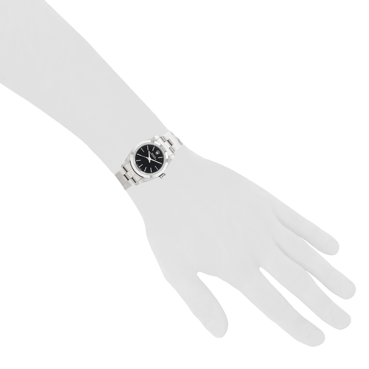 Rolex Lady Oyster Perpetual  in stainless steel Ref: Rolex - 76080  Circa 1998 - Detail D1