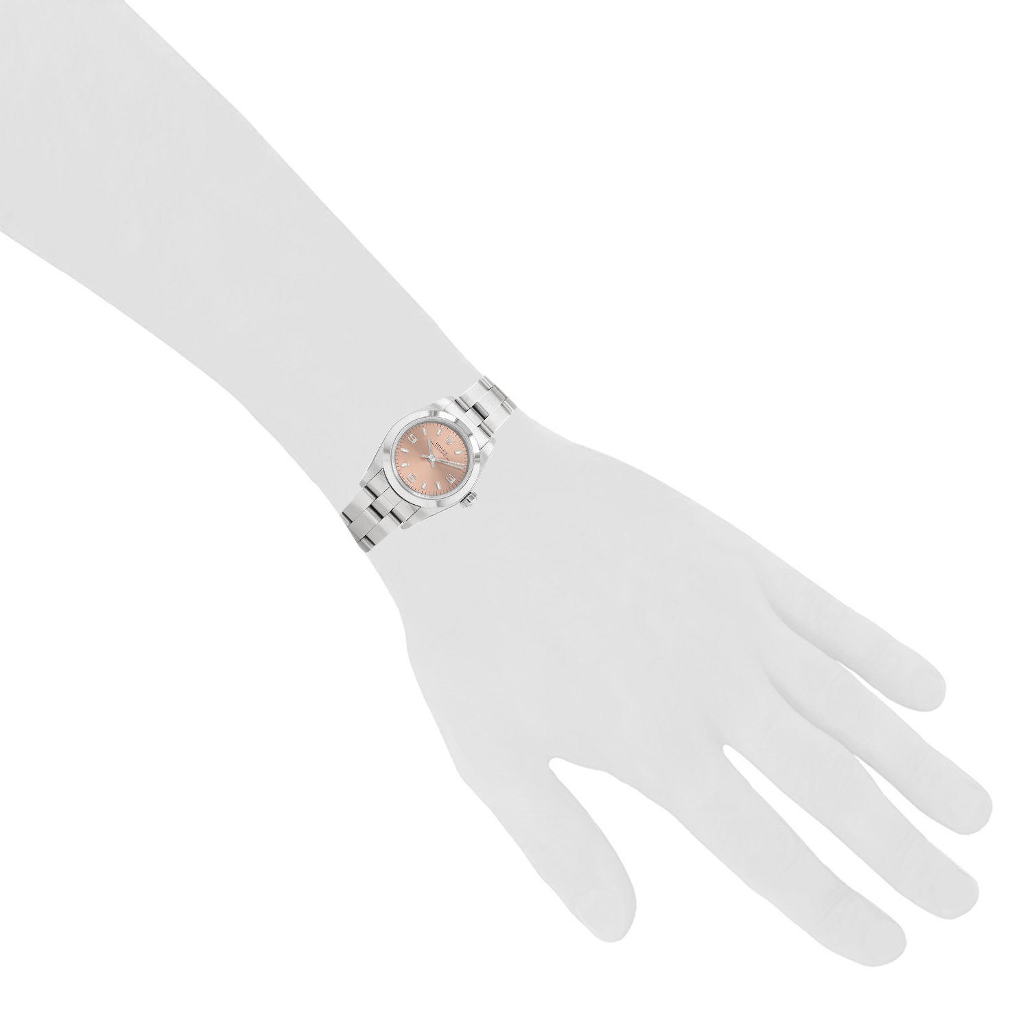 Montre Rolex Lady Oyster Perpetual en acier Ref: Rolex - 76080  Vers 2001 - Detail D1