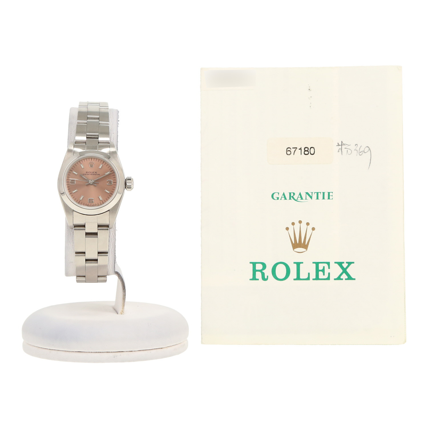 Rolex Lady Oyster Perpetual  in stainless steel Ref: Rolex - 67480  Circa 1997 - Detail D2