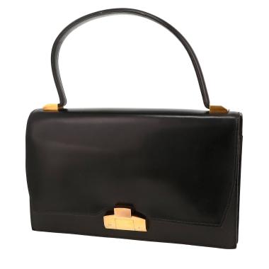 Hermès   handbag  in black box leather