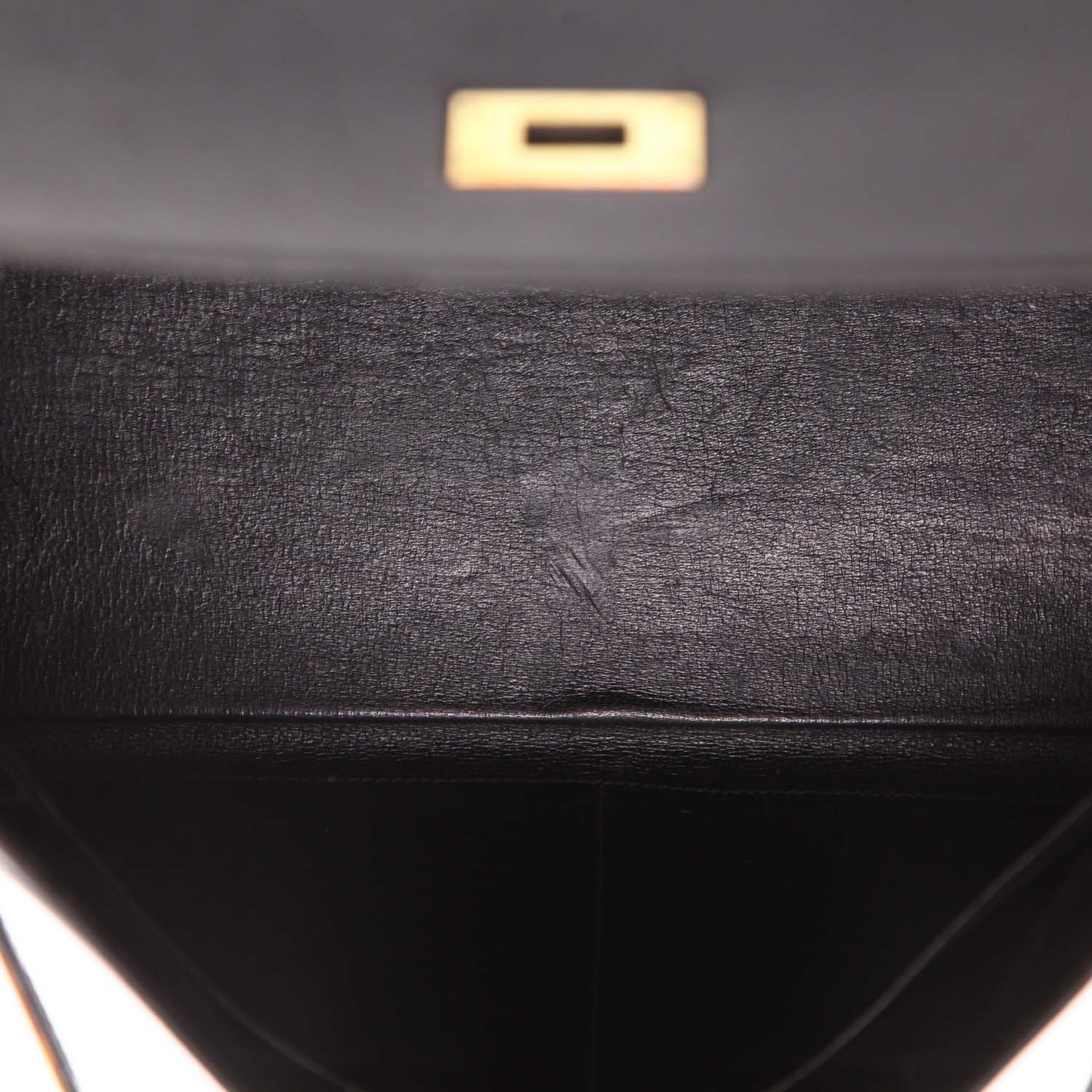 Borsa Hermès  Kelly 32 cm in pelle box nera - Detail D3