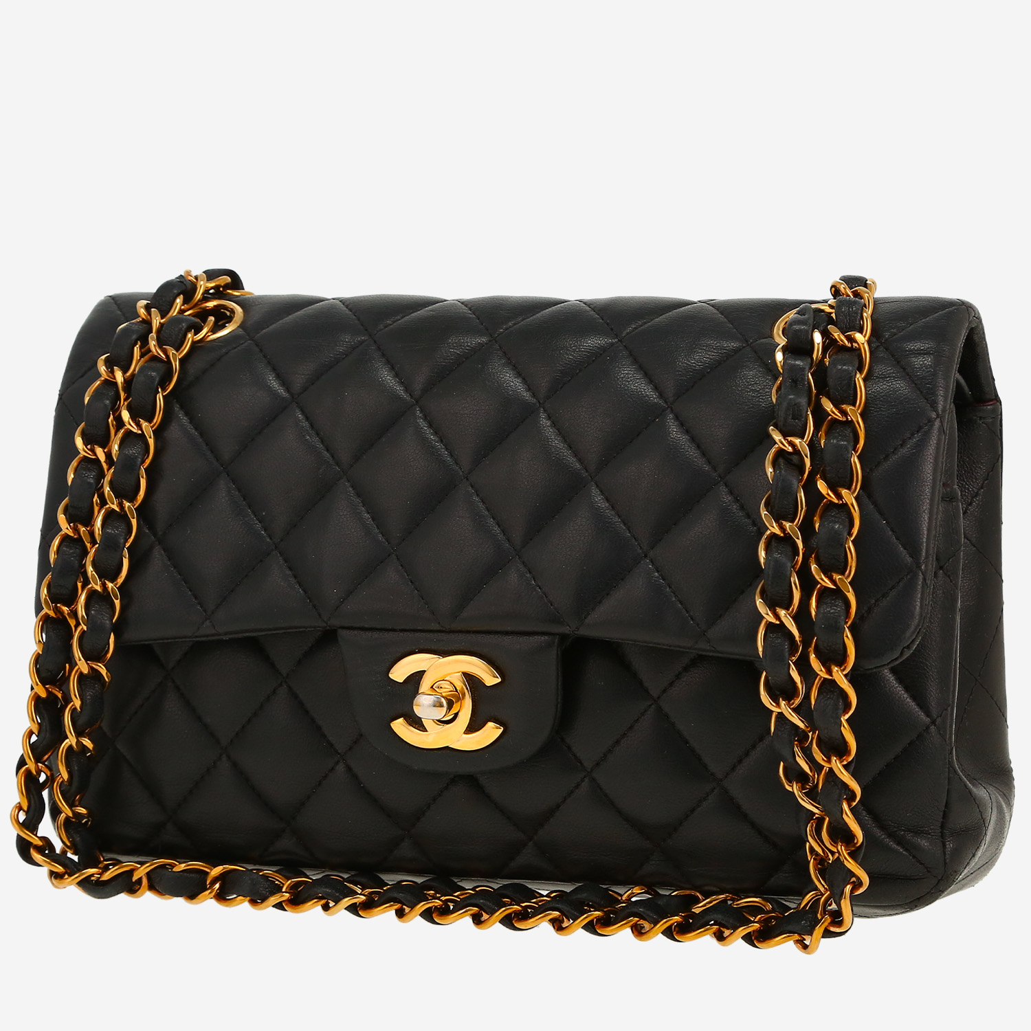 Chanel  Timeless Petit handbag  in black quilted leather