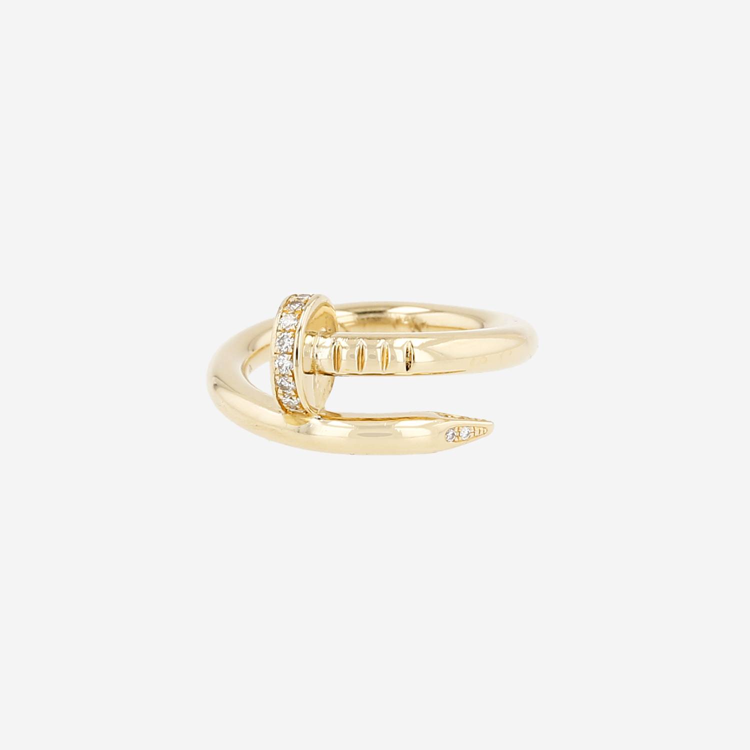 Cartier Juste un clou ring in yellow gold and diamonds