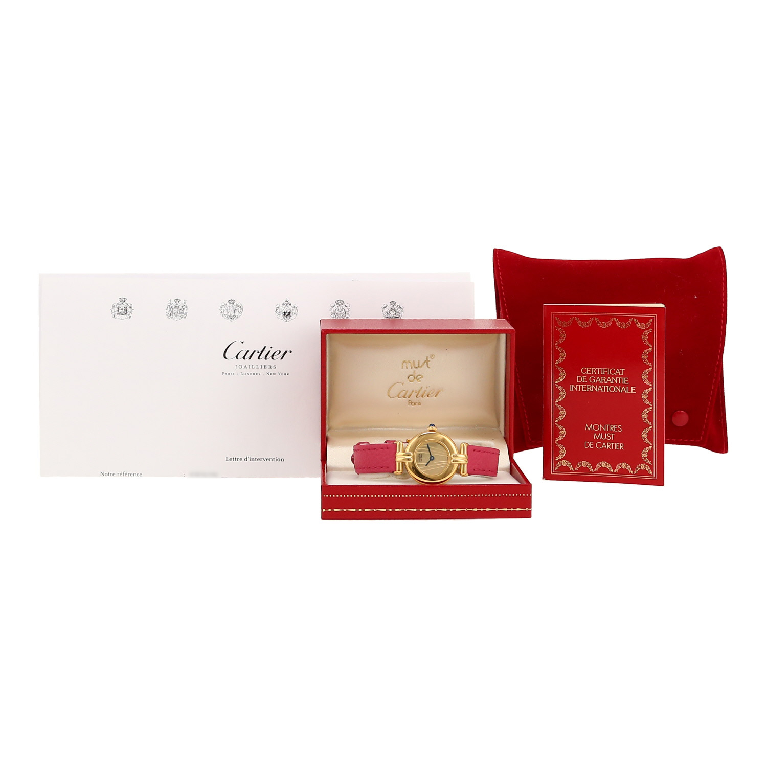 Montre Cartier Must Colisée en vermeil Ref: Cartier - 590002  Vers 1990