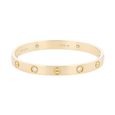 Bracciale Cartier Love 4 diamants in oro giallo e diamanti