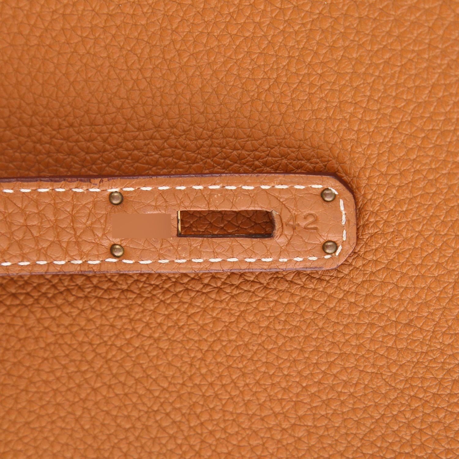 Sac à main Hermès  Birkin 35 cm en cuir togo gold - Detail D4