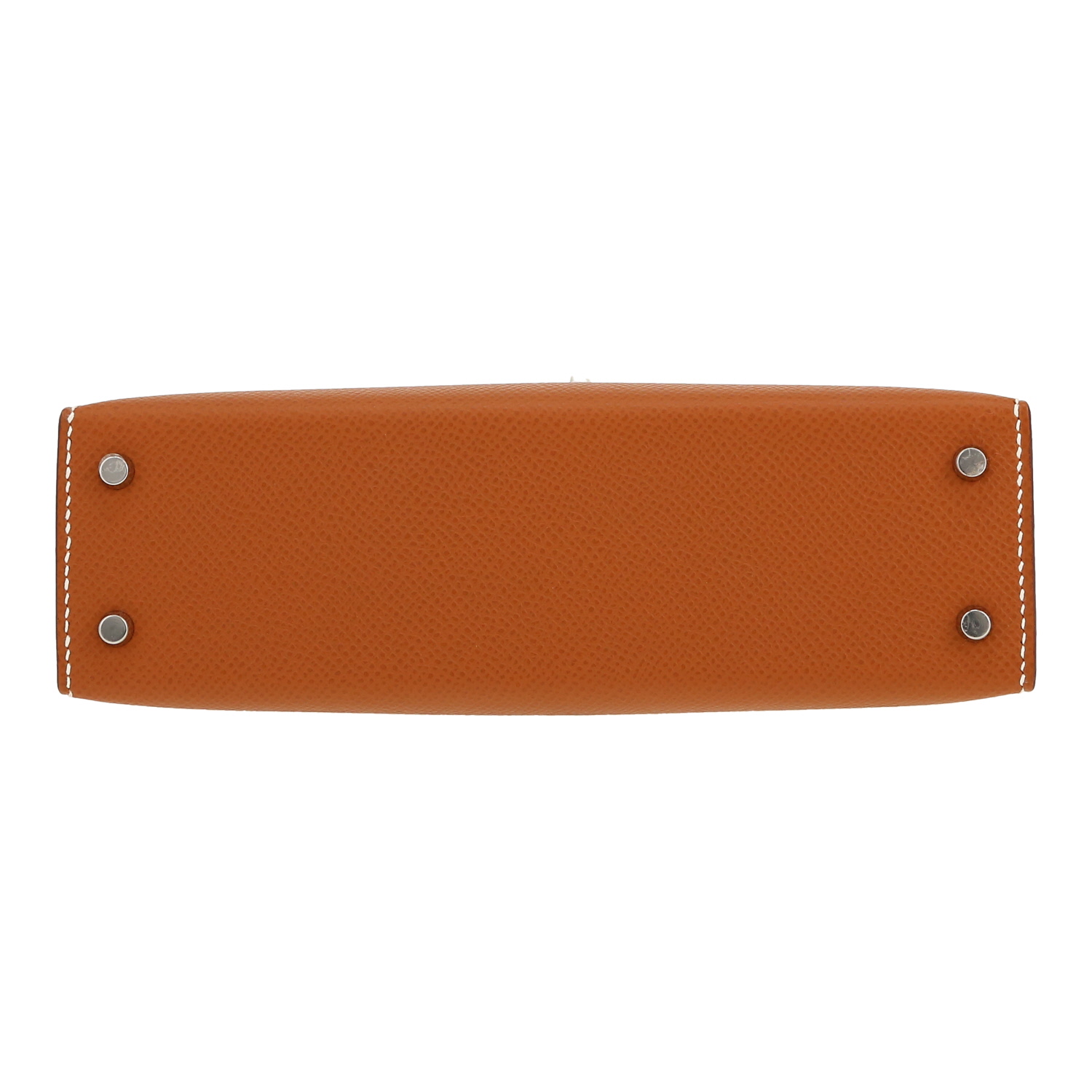 Bolso bandolera Hermès  Kelly 20 cm en cuero epsom color oro - Detail D1