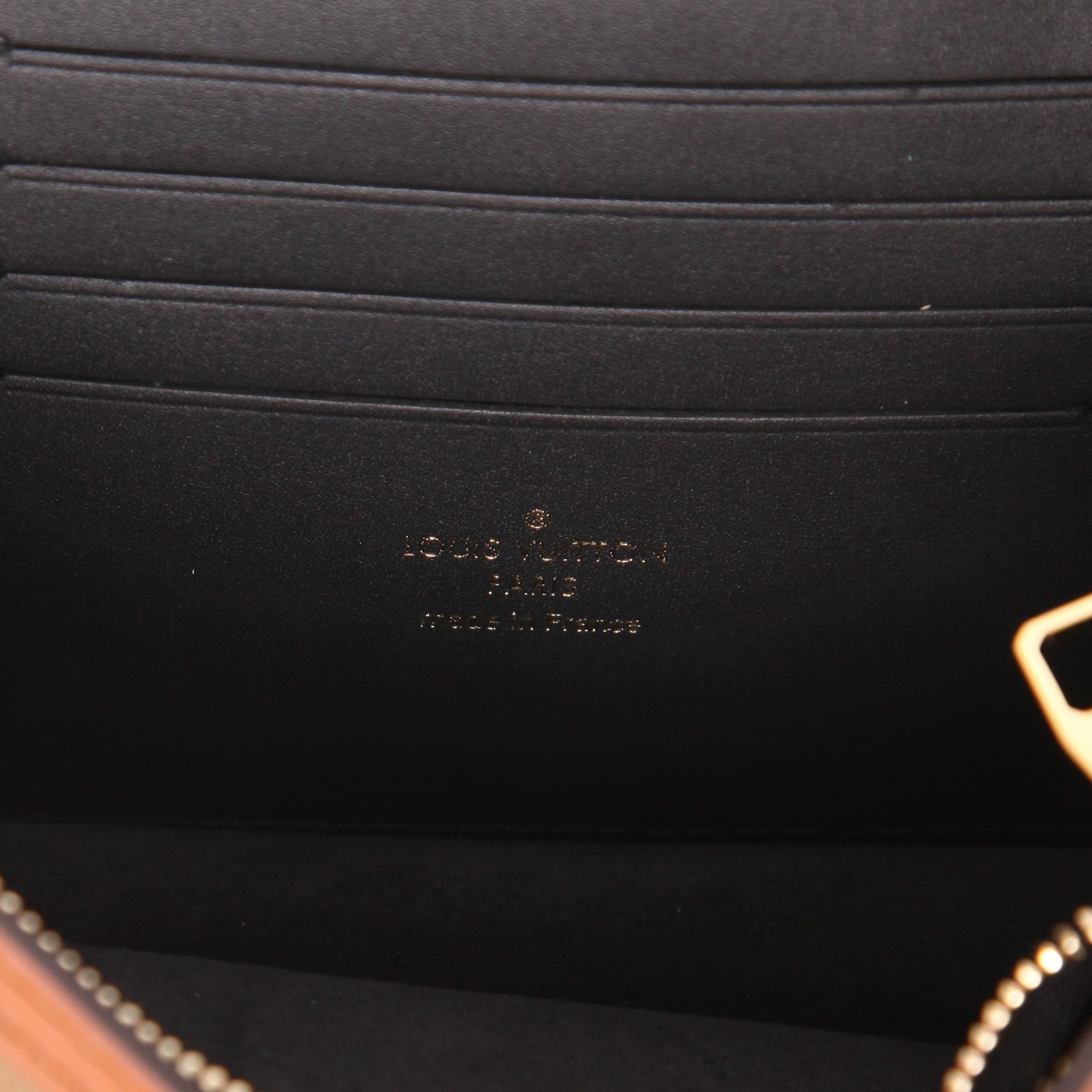 Bolso bandolera Louis Vuitton  Dauphine en lona Monogram y lona Monogram "Reverso" marrón - Detail D2