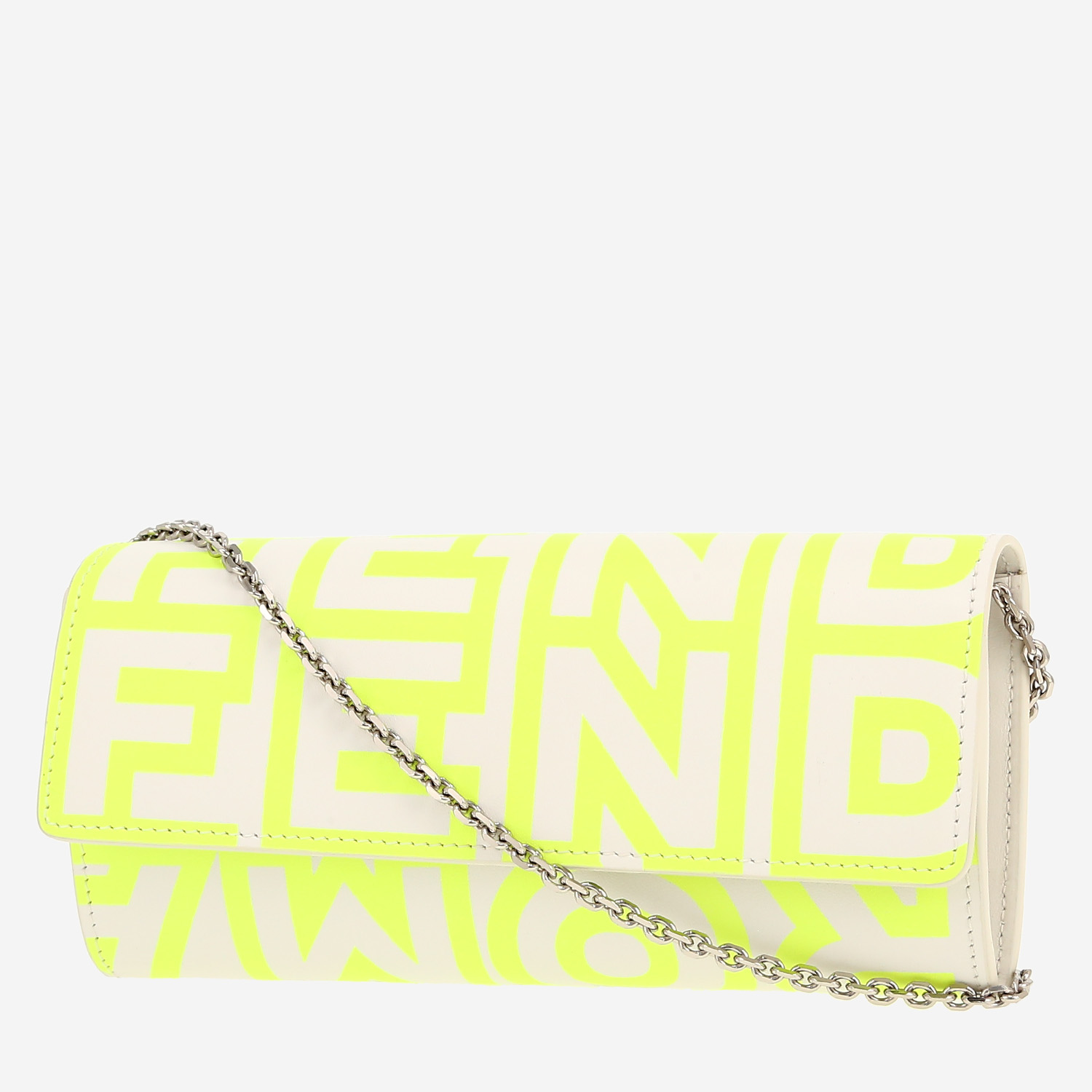 Sac bandoulière Fendi X Marc Jacobs  en cuir blanc et jaune