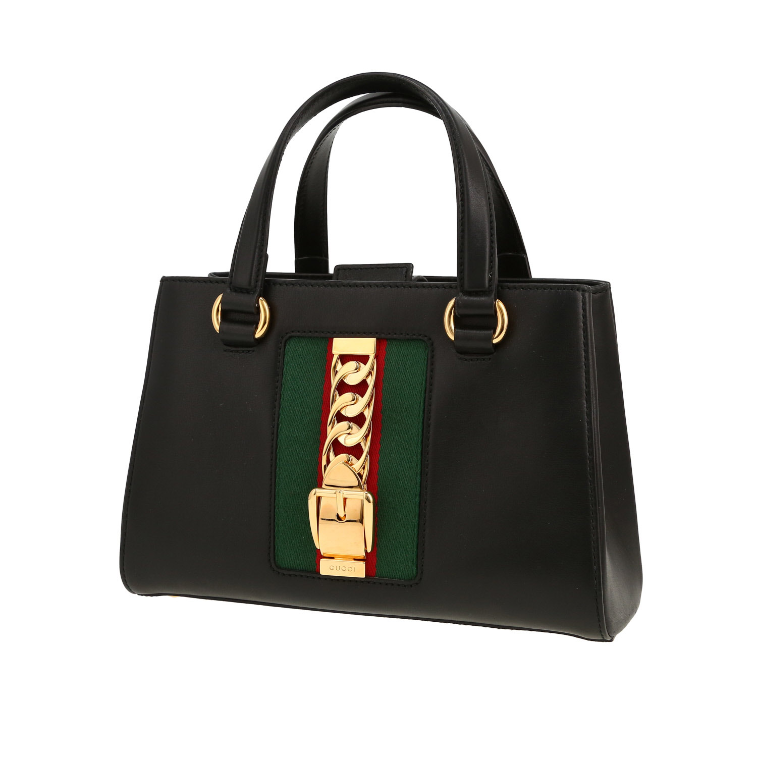 Borsa a tracolla Gucci  Sylvie in pelle nera - Detail D4