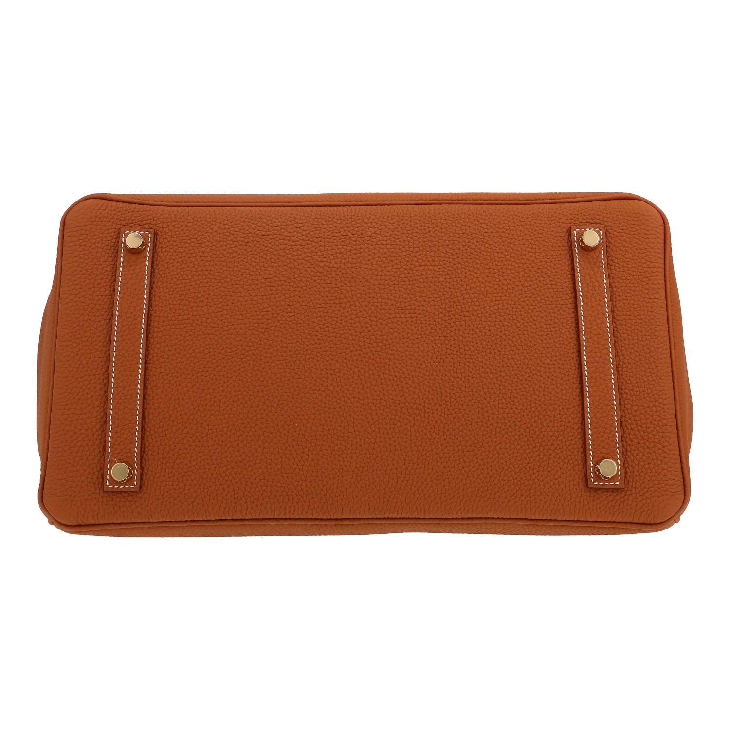 Bolso de mano Hermès  Birkin 35 cm en cuero togo color oro - Detail D1