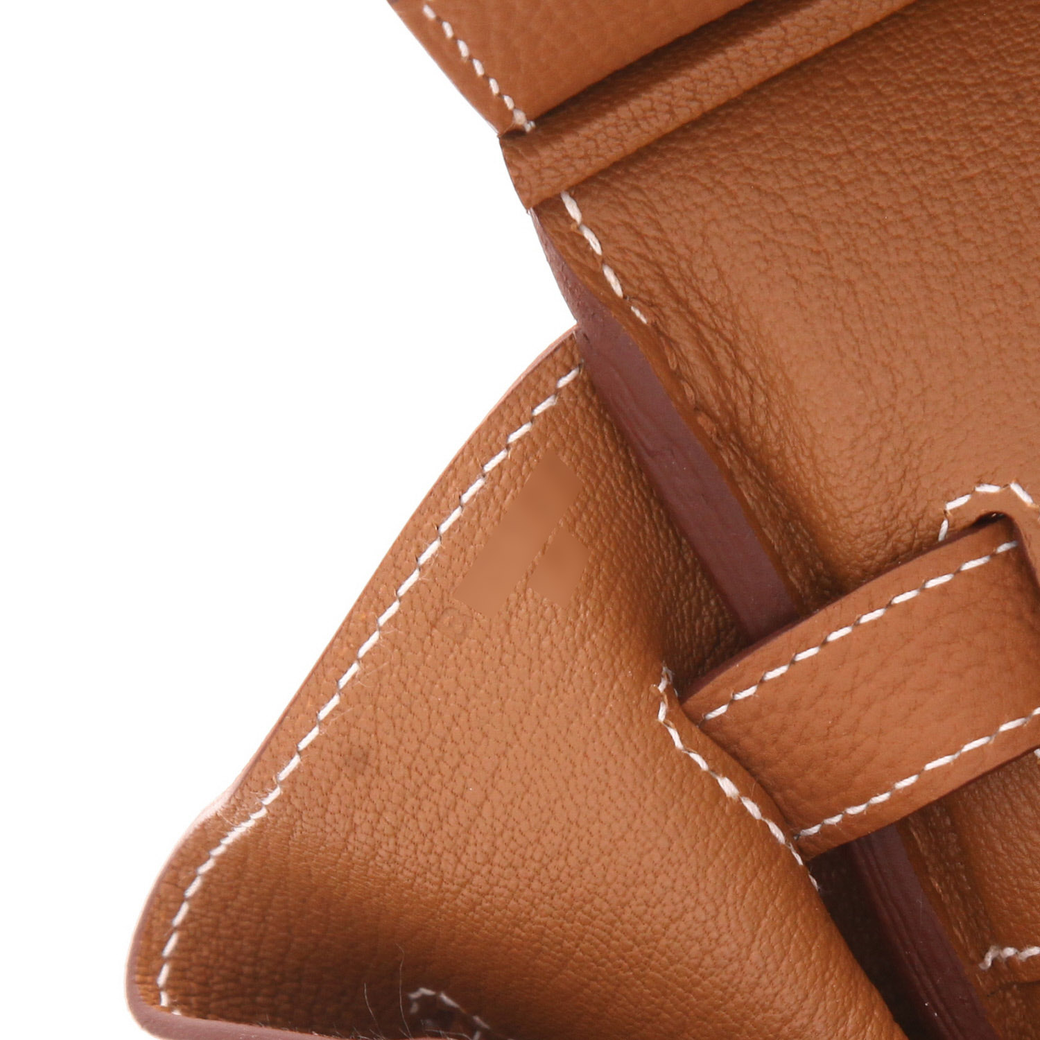 Bolso de mano Hermès  Birkin 35 cm en cuero togo color oro - Detail D4