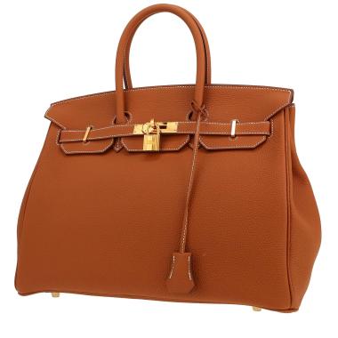 Sac à main Hermès  Birkin 35 cm en cuir togo gold