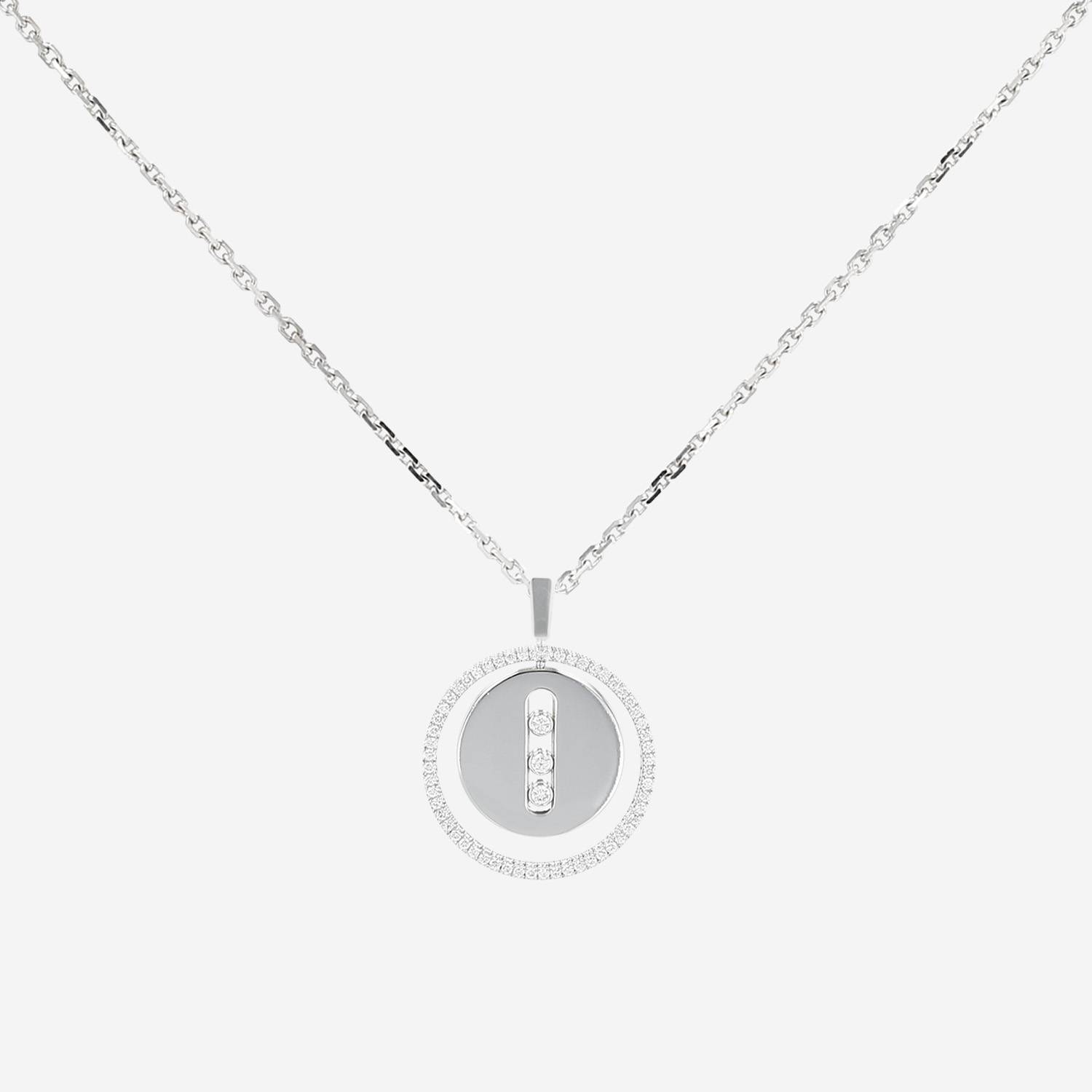 Collier Messika Lucky Move moyen modèle en or blanc et diamants