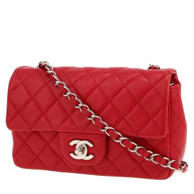 Chanel  Timeless Mini shoulder bag  in red quilted leather
