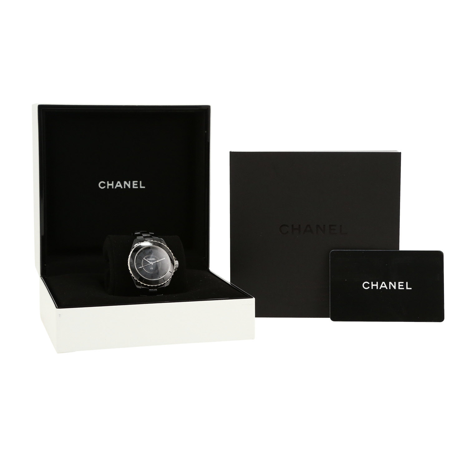 Chanel J12  in ceramic black and stainless steel Circa 2019