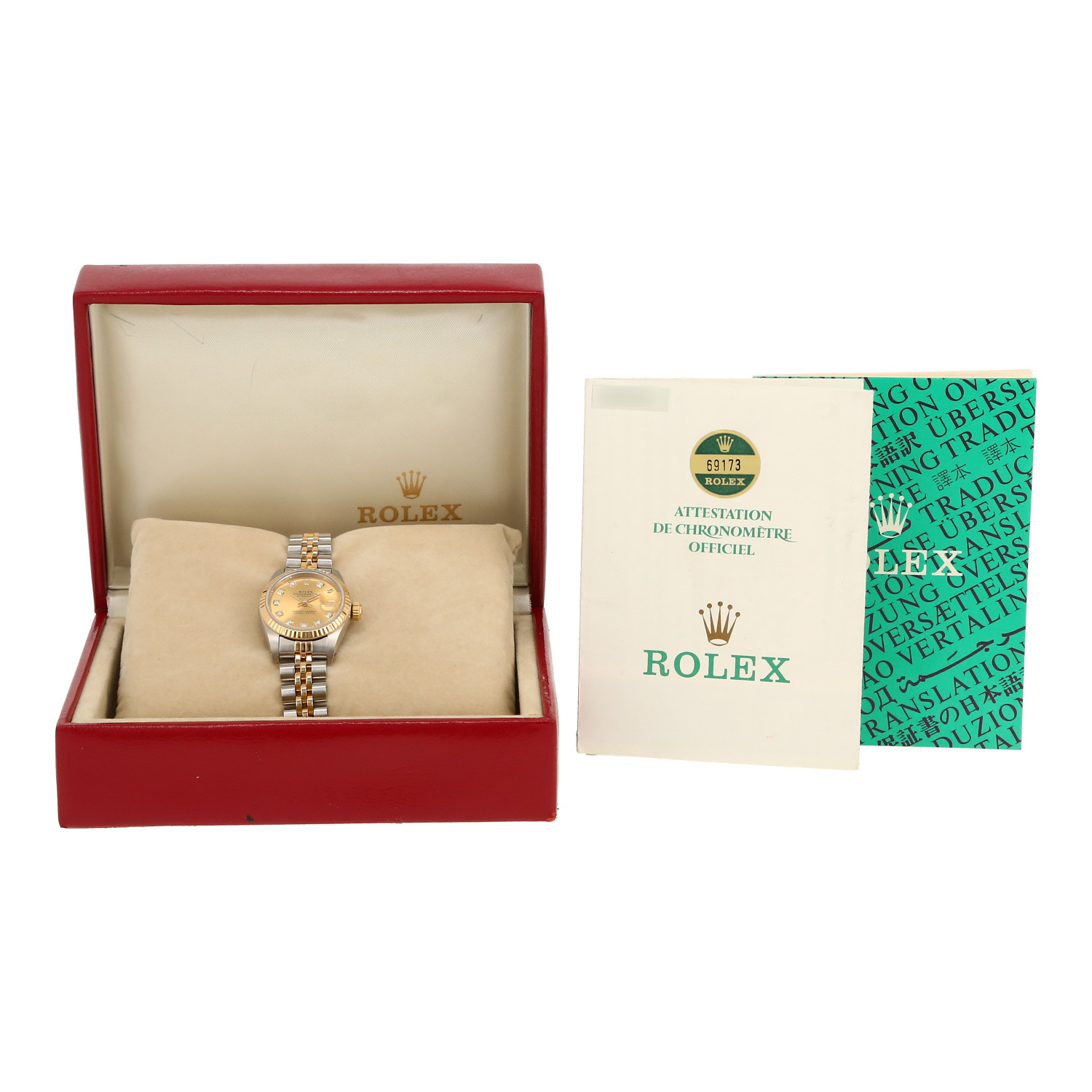 Montre Rolex Datejust Lady en or et acier Ref: Rolex - 69173  Vers 1986 - Detail D2