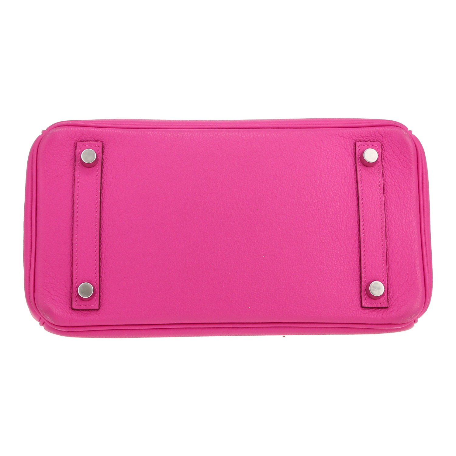 Borsa Hermès  Birkin 25 cm in pelle Evergrain rosa azalea - Detail D1