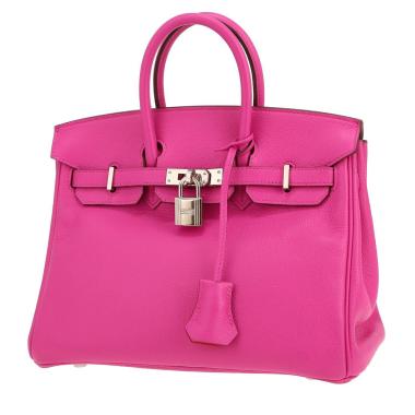 Borsa Hermès  Birkin 25 cm in pelle Evergrain rosa azalea