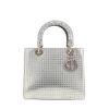 Bolso de mano Dior  Lady Dior en charol plateado - 360 thumbnail