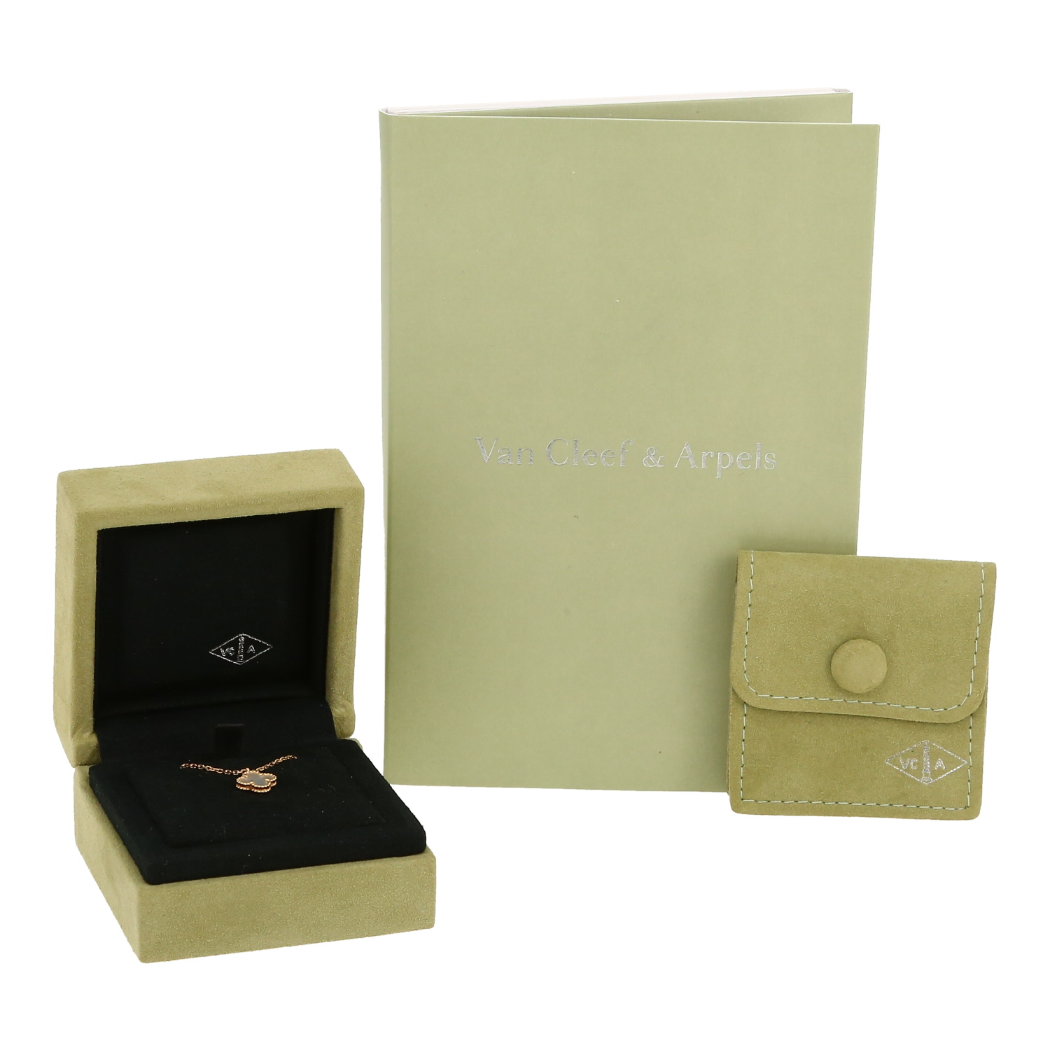 Van Cleef & Arpels Sweet Alhambra necklace in yellow gold and mother of pearl - Detail D2