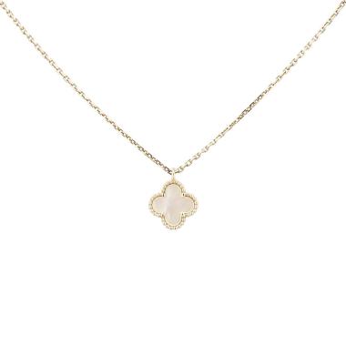 Van Cleef & Arpels Sweet Alhambra necklace in yellow gold and mother of pearl