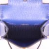 Accessorio per borsa Hermès  Kelly Twilly bag charm in pelle Tadelakt blu e seta multicolore - Detail D3 thumbnail