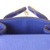 Accessorio per borsa Hermès  Kelly Twilly bag charm in pelle Tadelakt blu e seta multicolore - Detail D4 thumbnail