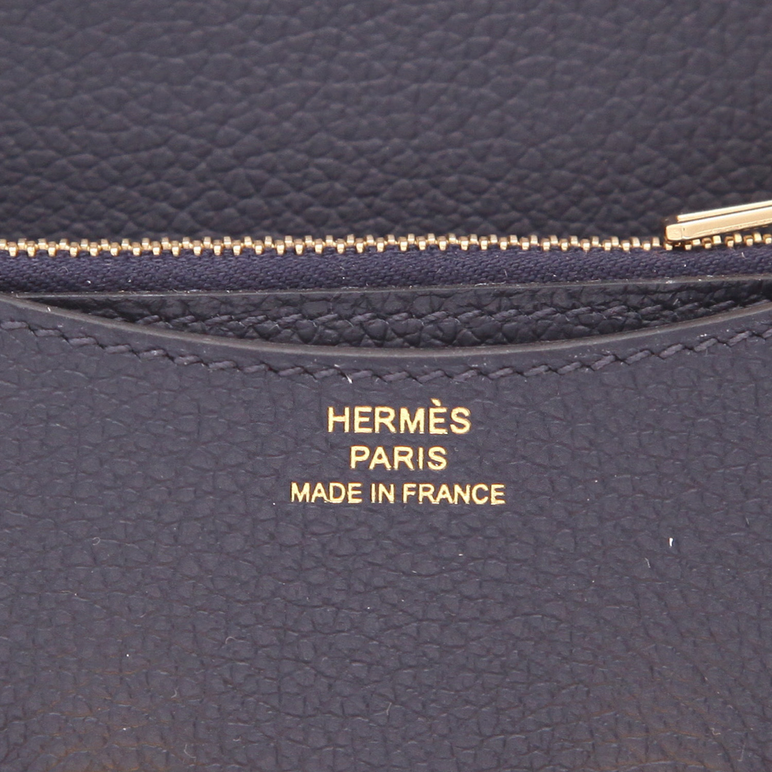 Pochette Hermès  Constance Slim in pelle Evercolor blu - Detail D2