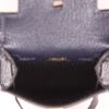 Hermès  Kelly Twilly bag charm key-ring  in black alligator  and multicolor satin - Detail D3 thumbnail