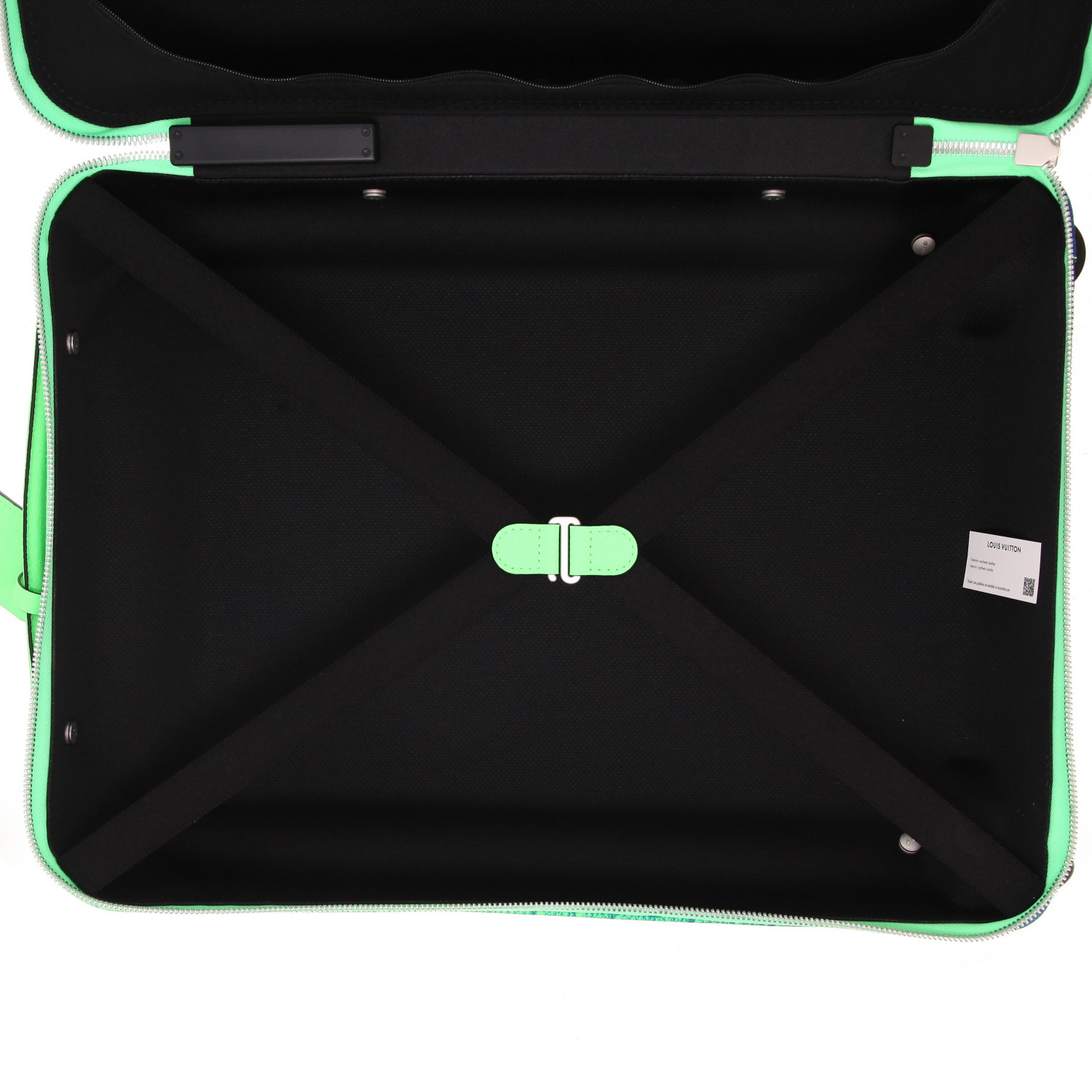 Louis Vuitton  Horizon 50 suitcase  in green and blue empreinte monogram leather - Detail D3