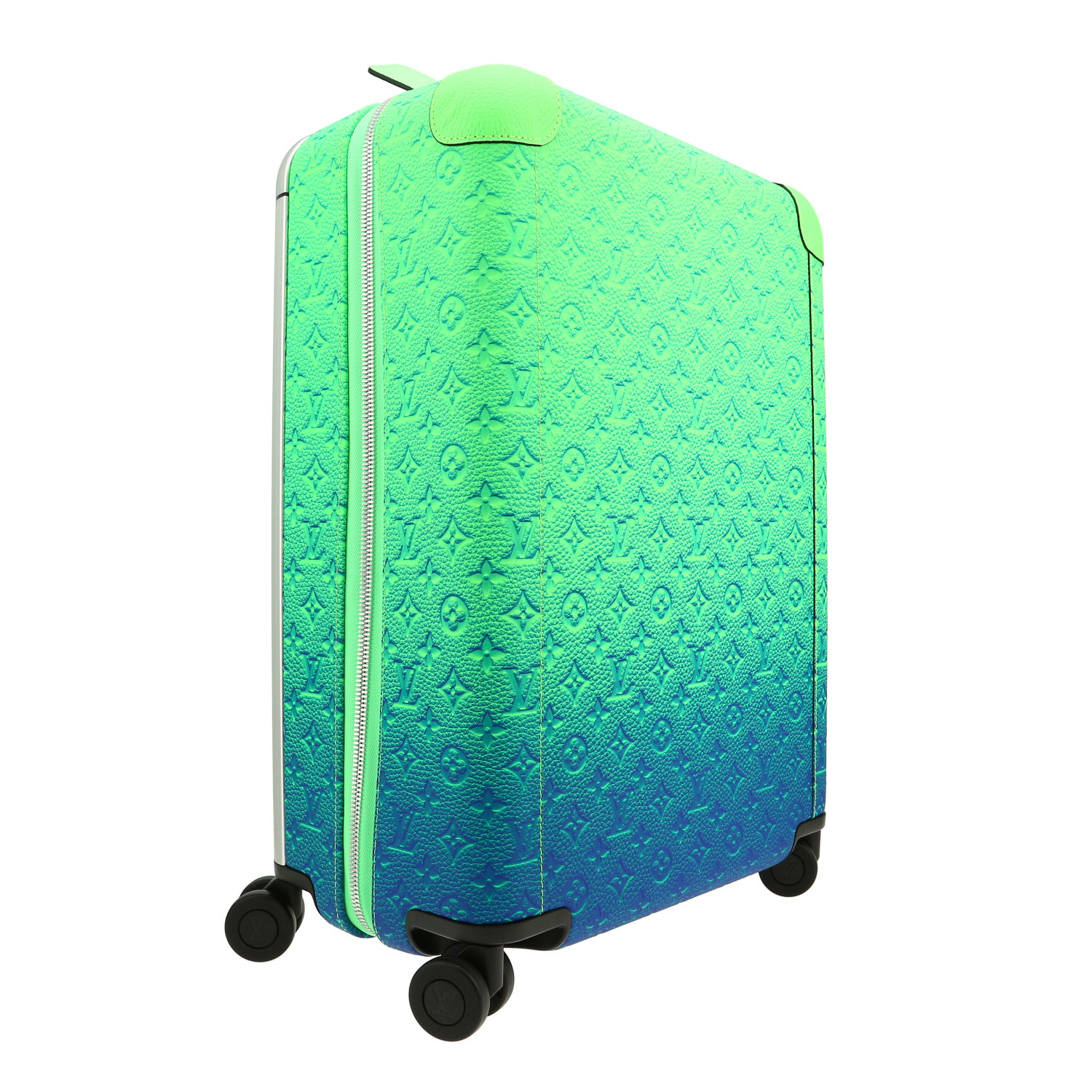 Maleta Louis Vuitton  Horizon 50 en cuero monogram huella verde y azul - Detail D5