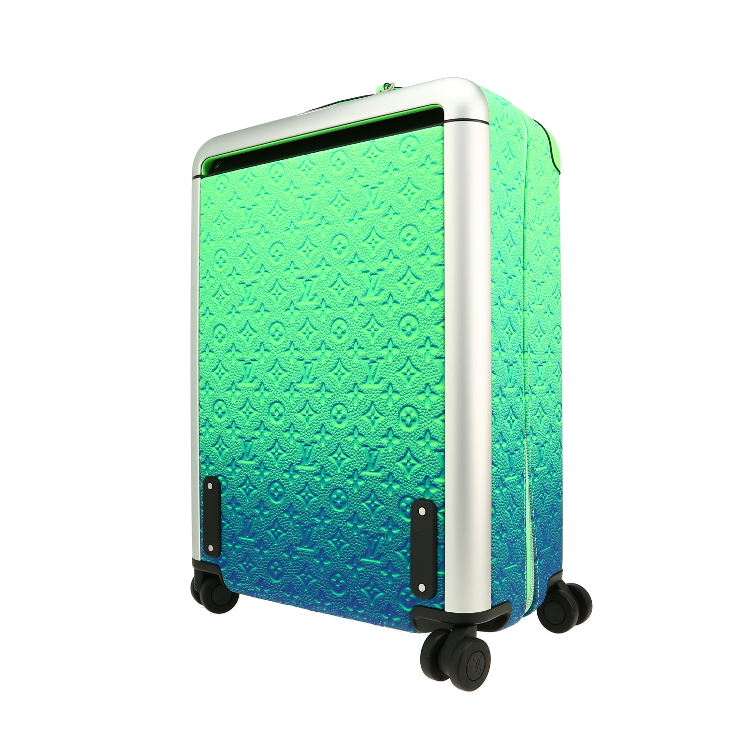 Valigia Louis Vuitton  Horizon 50 in pelle monogram con stampa verde e blu - Detail D6