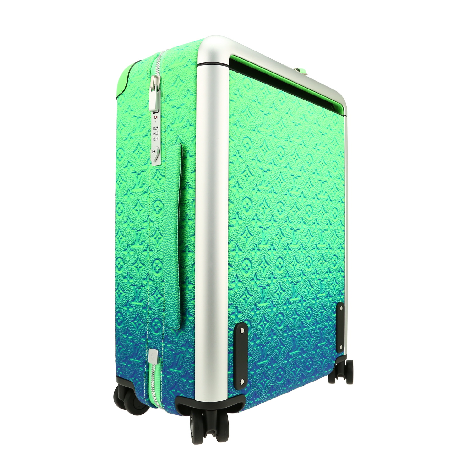 Maleta Louis Vuitton  Horizon 50 en cuero monogram huella verde y azul - Detail D8