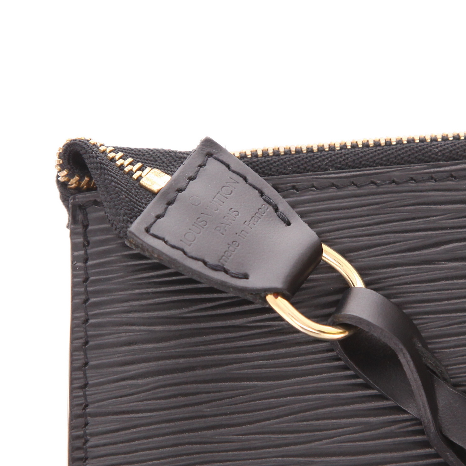 Bolsito de mano Louis Vuitton  Pochette accessoires en cuero Epi negro - Detail D2