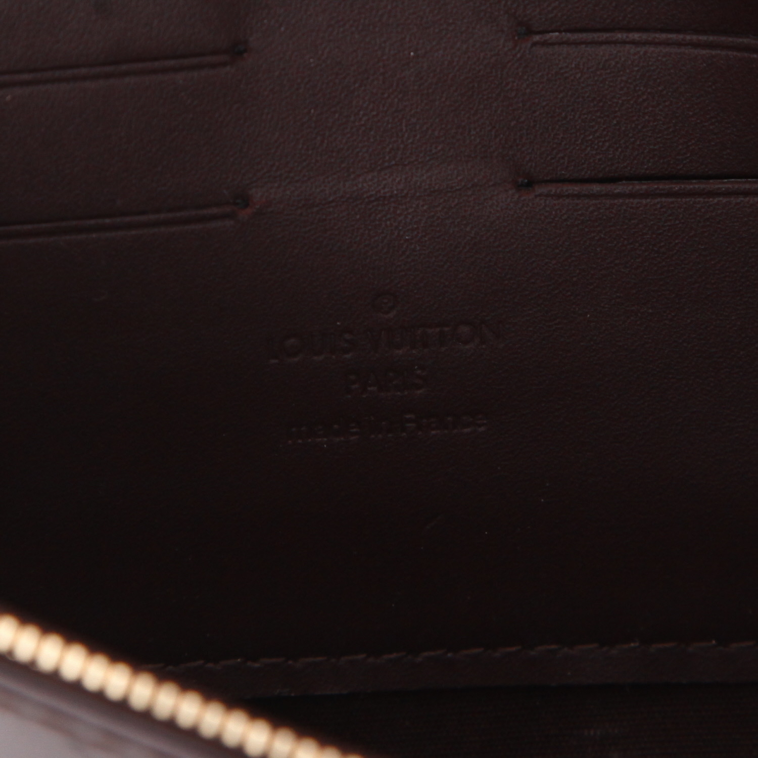 Louis Vuitton  Sunset Boulevard handbag/clutch  in burgundy monogram patent leather - Detail D2