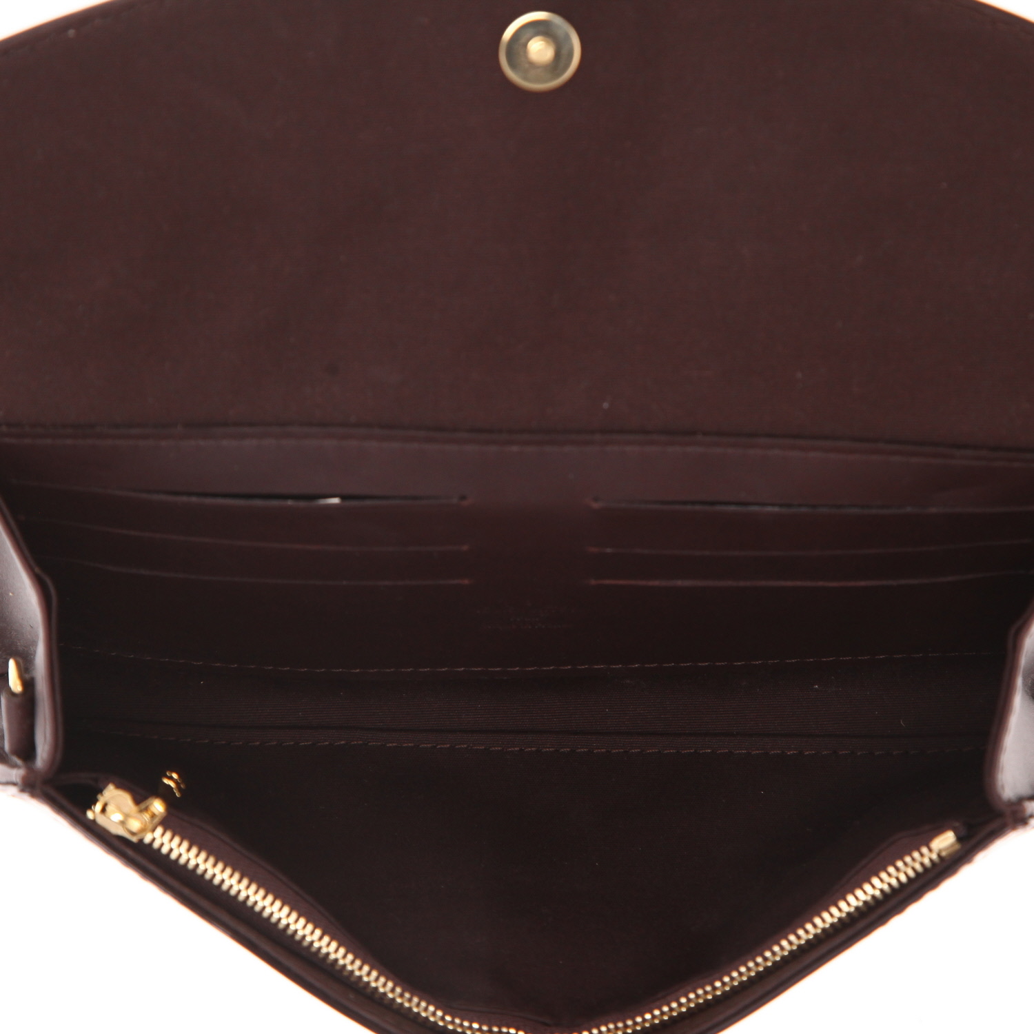 Borsa/pochette Louis Vuitton  Sunset Boulevard in pelle verniciata monogram bordeaux - Detail D3